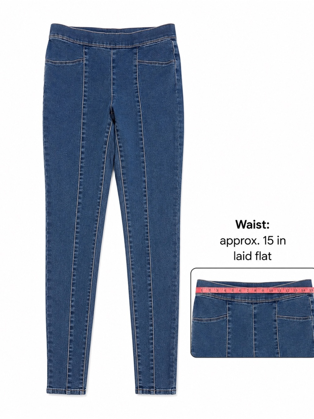 No Boundaries S 3-5 Blue Stretch Pull-On Denim Jeggings Jeans
